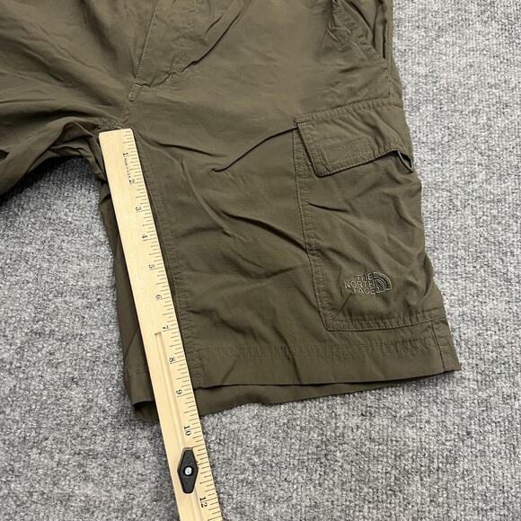 The North Face Shorts Mens Small Nylon Cargo Hiking Stow Pocket Olive Green - Picture 10 of 11